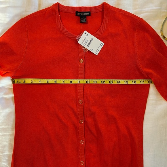 NWT ByDesign Cardigan, button-up, crew-neck, size S - Picture 6 of 6